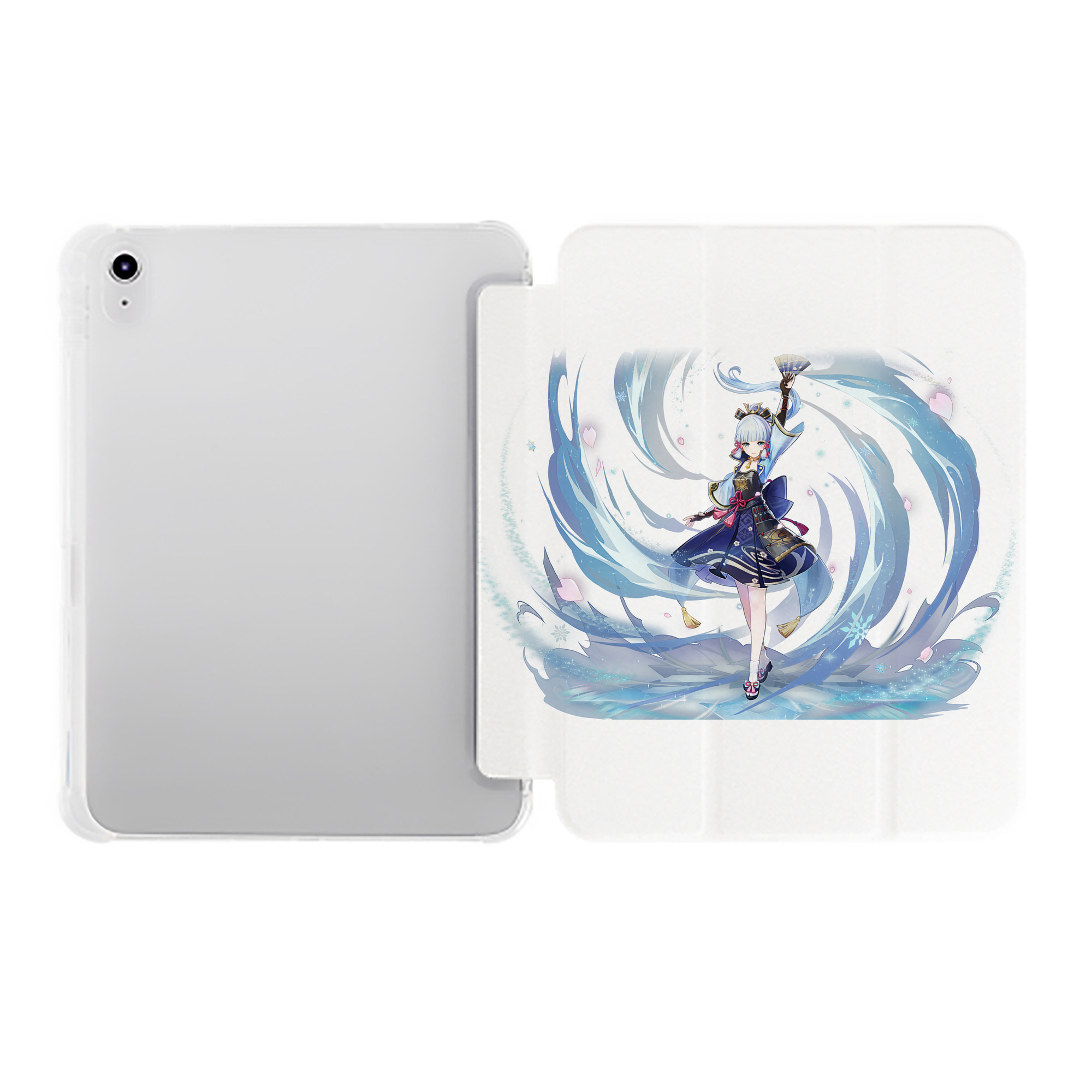 げんし神 神里綾華 神宮寺レン genshin Kamimiya Ren IPad ケース ペン収納付き 三つ折りスタンド PUレザー×シリコン 対応機種9.5/10.5/10.9インチ